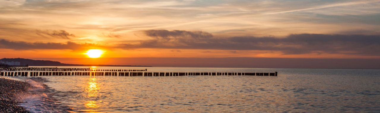 Ein Sonnenuntergang über der Ostsee